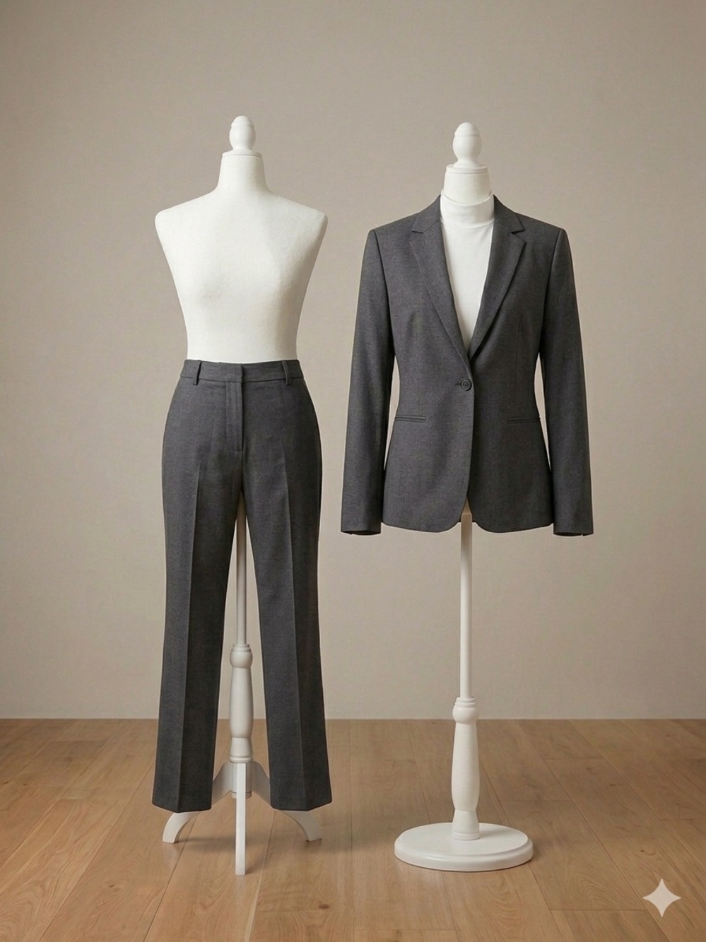 Express Charcoal Gray 2-Piece Pant Suit | Size 10 | Blazer NWT + Pants NWOT - Picture 3 of 15